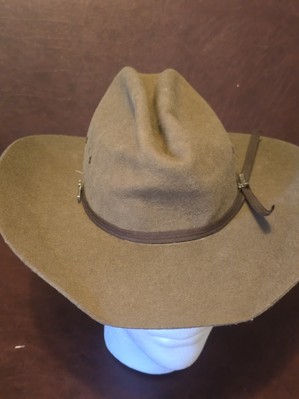Twister Olive Brown Felt Cowboy Hat with Chin Strap